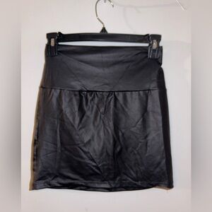 Black leather skirt